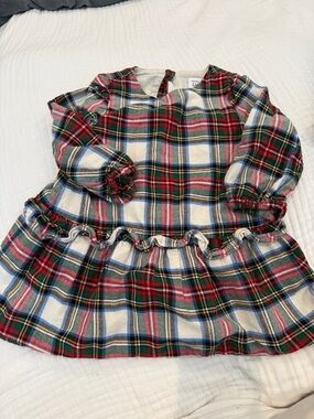 GAP Baby Plaid Dress in Red Green Blue Cream